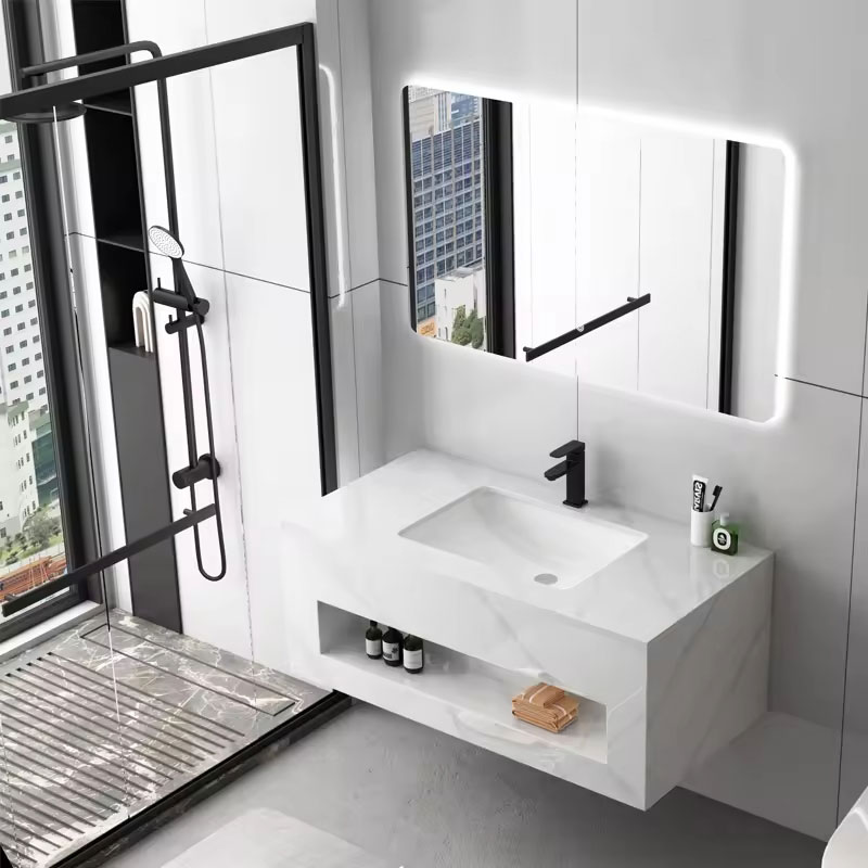 Rock Slate Hamam Şkafı LED Güzgü ilə